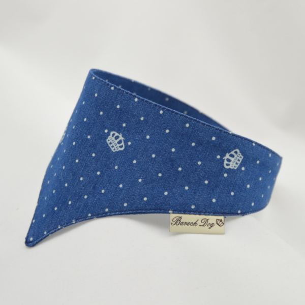 Hundeshop Barock Dog Hundehalstuch Blue Crown