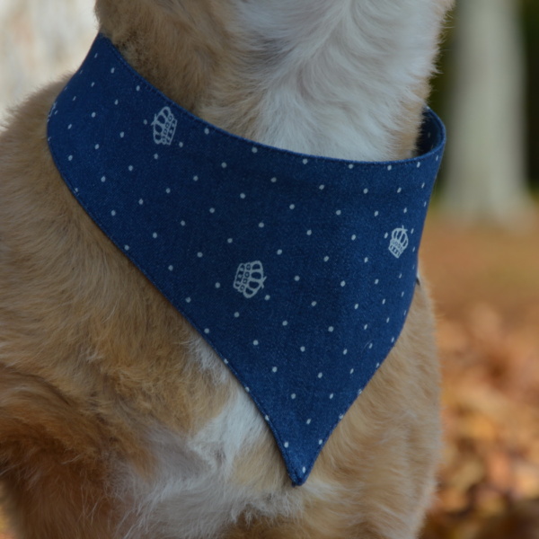 Hundeshop Barock Dog Hundehalstuch Blue Crown