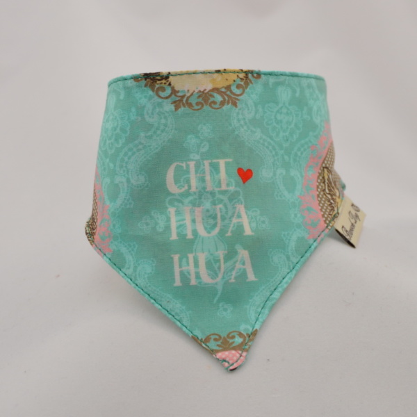 Hundeshop Barock Dog Hundehalstuch Chihuahua Türkis