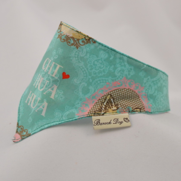 Hundeshop Barock Dog Hundehalstuch Chihuahua Türkis