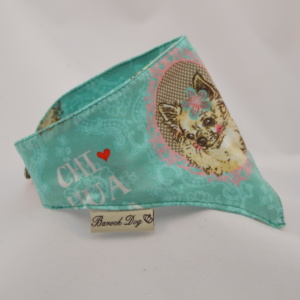 Hundeshop Barock Dog Hundehalstuch Chihuahua Türkis