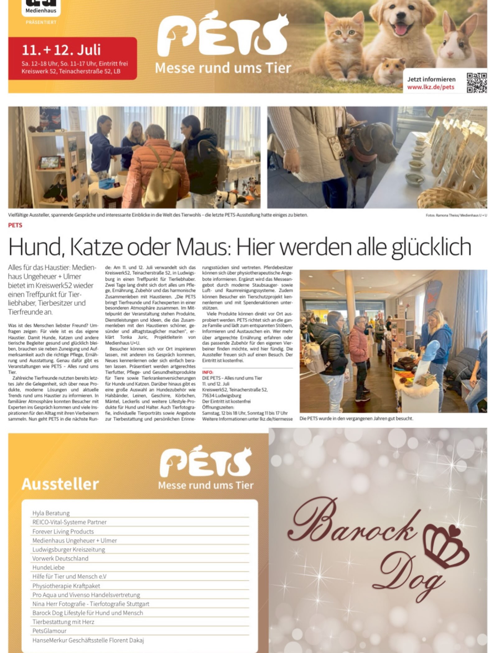 Samstag und Sonntag im Kreiswerk 52 in Ludwigsburg. Wir freuen uns auf euch und eure Fellnasen 🐾. #ludwigsburg #hundemesse #hundeliebe #hundeaccessoires #badenwürttemberg