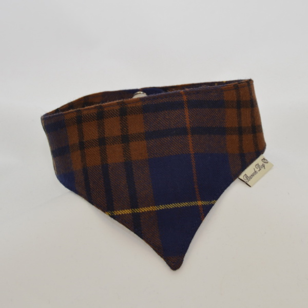 Hundeshop Barock Dog Hundehalstuch MacDog Tartan Blue/Brown