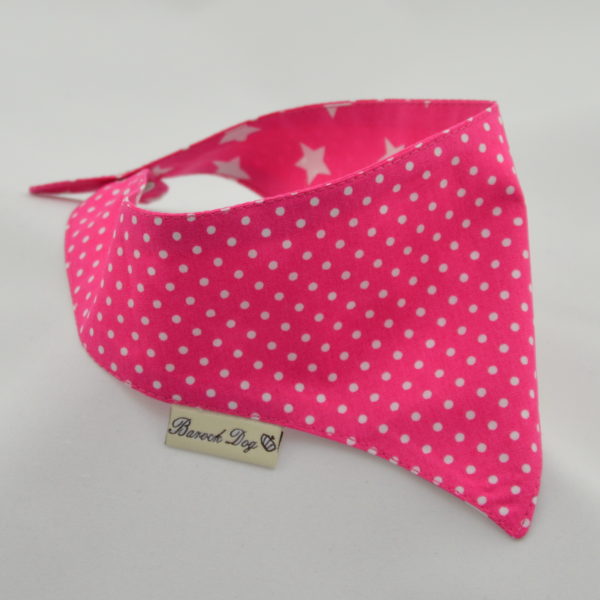 Hundeshop Barock Dog Hundehalstuch Starry Pink Dotty