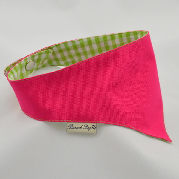 Hundeshop Barock Dog Hundehalstuch Karo Grün und Pink