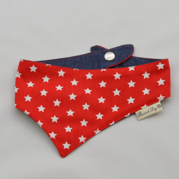 Hundeshop Barock Dog Hundehalstuch Starry Red Blue Jeans