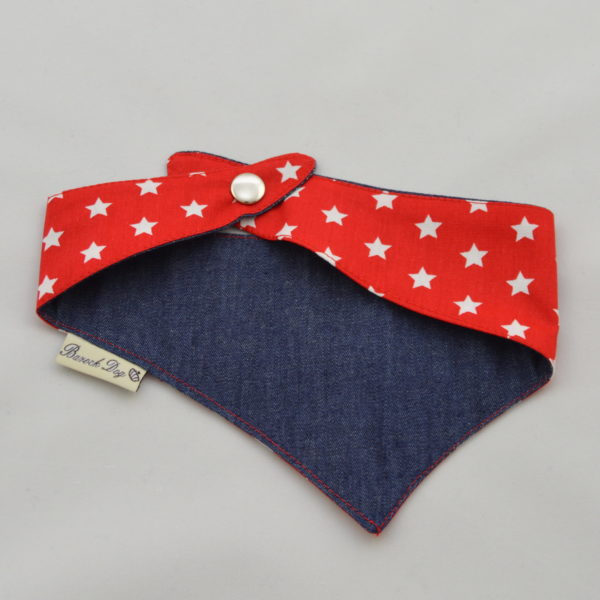 Hundeshop Barock Dog Hundehalstuch Starry Red Blue Jeans