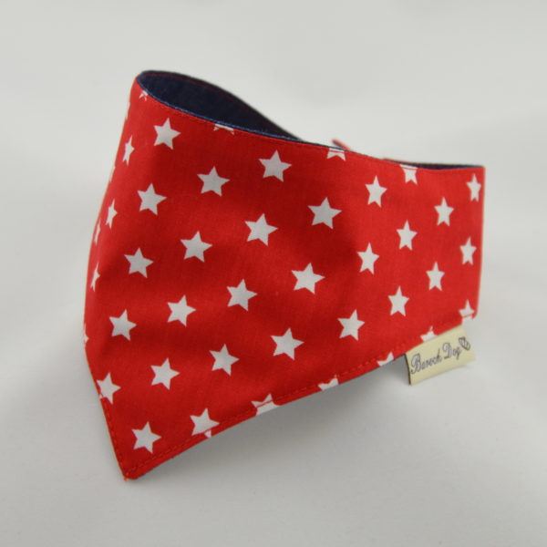 Hundeshop Barock Dog Hundehalstuch Starry Red Blue Jeans